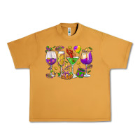 Peanut Butter Mardi Gras wine glasses Urban Heavy Tee - HowdyJamesFarm