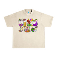 Sandshell Mardi Gras wine glasses Urban Heavy Tee - HowdyJamesFarm