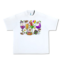 White Mardi Gras wine glasses Urban Heavy Tee - HowdyJamesFarm