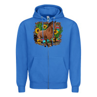 True Royal western horse cactus sunflowers serape leopard  turquoise wooden Zipper Hoodie - Artiststas