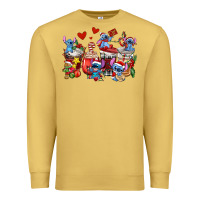 Antique Gold christmas stitch coffee cups Premium Sweatshirt - AdoDesignShop