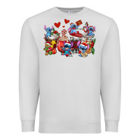 Dove Grey christmas stitch coffee cups Premium Sweatshirt - AdoDesignShop