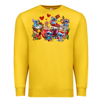 Lemon christmas stitch coffee cups Premium Sweatshirt - AdoDesignShop