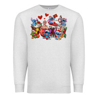 Oatmeal Heather christmas stitch coffee cups Premium Sweatshirt - AdoDesignShop