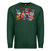 Sports Green christmas stitch coffee cups Premium Sweatshirt - AdoDesignShop