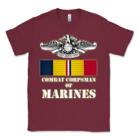 Burgundy Eagle FMF Corpsman 8404 T Back Design Classic Tee - longCreatives