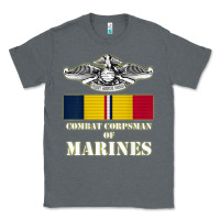 Charcoal Heather Eagle FMF Corpsman 8404 T Back Design Classic Tee - longCreatives