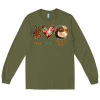 Army Green Peace Love Guinea Pigs Long Sleeve Tee - Jasminsmagicworld