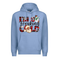 Colony Blue Im So Freaking Cold Premium Hoodie - CowhideDigitalArt
