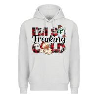 Dove Grey Im So Freaking Cold Premium Hoodie - CowhideDigitalArt