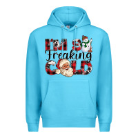 Ocean Blue Im So Freaking Cold Premium Hoodie - CowhideDigitalArt