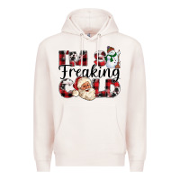 Pale Pink Im So Freaking Cold Premium Hoodie - CowhideDigitalArt