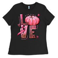 Black love cancer pumpkin Ladies Tee - texasbilliewilder