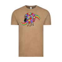 Vintage Coffee Rainbow sheep Vintage Tee - CowGirlArtShop