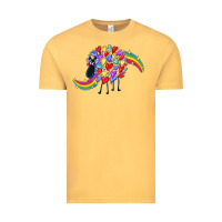 Vintage Mustard Rainbow sheep Vintage Tee - CowGirlArtShop