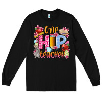 Black Easter Day One hip Teacher Long Sleeve Tee - OliviaCreatesArt