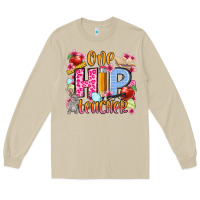 Mushroom Easter Day One hip Teacher Long Sleeve Tee - OliviaCreatesArt