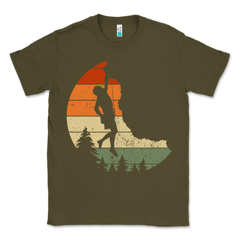 Retro Rock Climbing Vintage Climber Classic Tee by longCreatives | Teevron