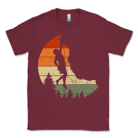 Burgundy Retro Rock Climbing Vintage Climber Classic Tee - longCreatives