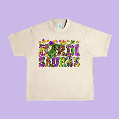 Mardi Saurus Urban Heavy Tee Designed By Howdyjamesfarm