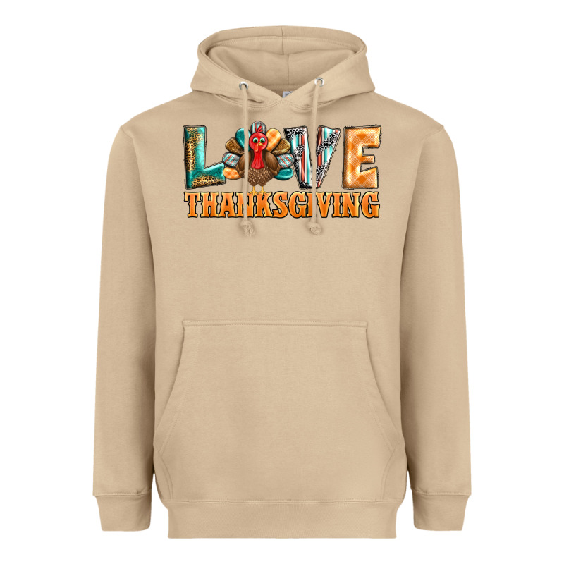 Love Thanksgiving Western Turkey Heavyweight Hoodie by BarkalooDesign | Teevron