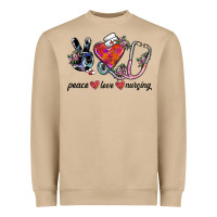 Mushroom peace love nursing Heavyweight Sweatshirt - SublimationCraftShop
