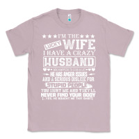 Lilac i am a lucky wife i have a crazy husband valentine gift Classic Tee - longCreatives