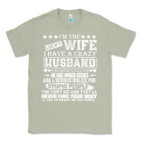 Matcha i am a lucky wife i have a crazy husband valentine gift Classic Tee - longCreatives