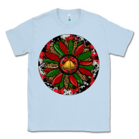 Dusty Blue Sunflower Christmas Classic Tee - RanaPortraitStore