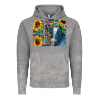 Cloud Rock Cow Serape Just a Little Moody Vintage Hoodie - CowCowDesign