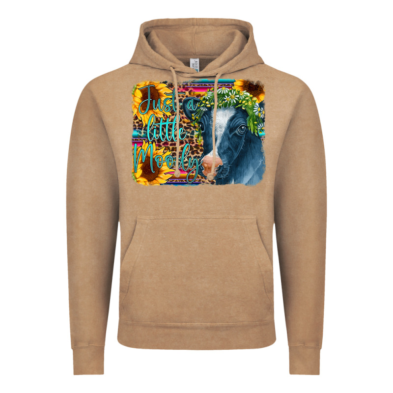 Cow Serape Just A Little Moody Vintage Hoodie by CowCowDesign | Teevron