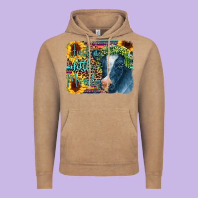 Cow Serape Just A Little Moody Vintage Hoodie Designed By Cowcowdesign