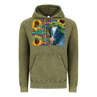 Vintage Olive Cow Serape Just a Little Moody Vintage Hoodie - CowCowDesign