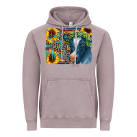 Vintage Zinc Cow Serape Just a Little Moody Vintage Hoodie - CowCowDesign