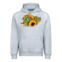 Heather Grey cactus leopard sunflower glitter  patch Urban Hoodie - AdoDesignShop