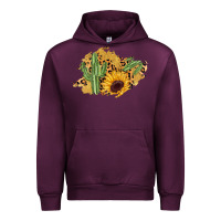 Mauve Wine cactus leopard sunflower glitter  patch Urban Hoodie - AdoDesignShop