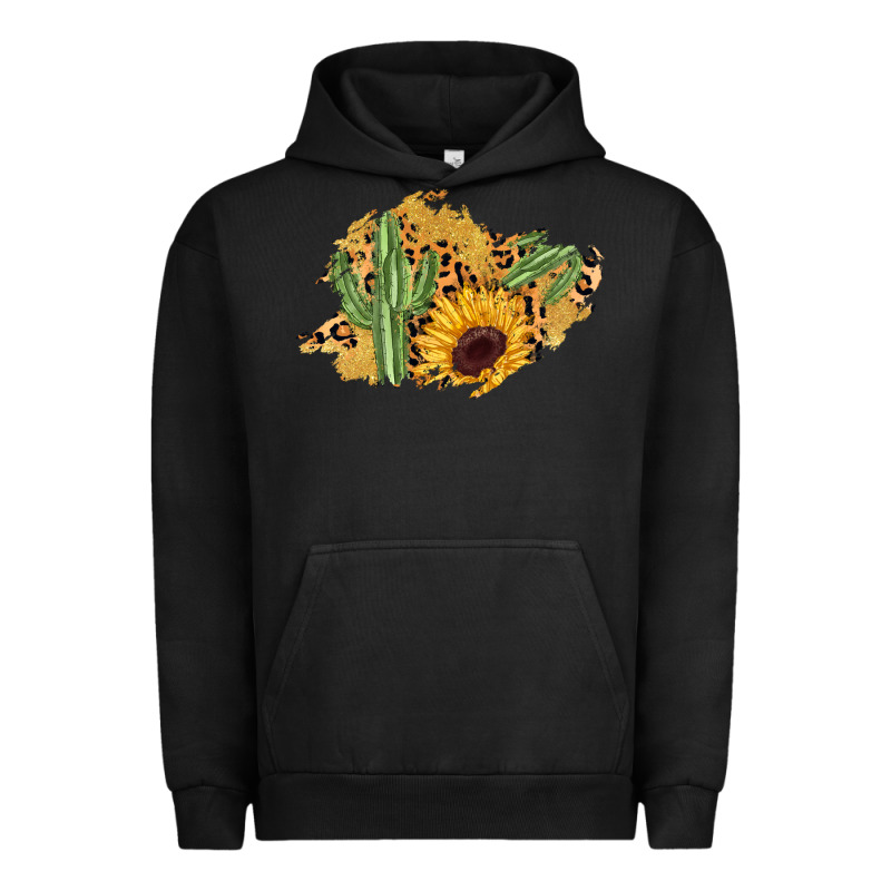 Cactus Leopard Sunflower Glitter  Patch Urban Hoodie by AdoDesignShop | Teevron
