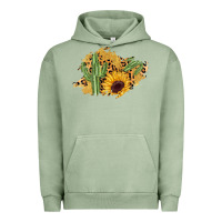 Pigment Oil Green cactus leopard sunflower glitter  patch Urban Hoodie - AdoDesignShop