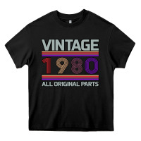 Black Vintage 1980 Birthday Heavy Core Tee - Bettercallsaul