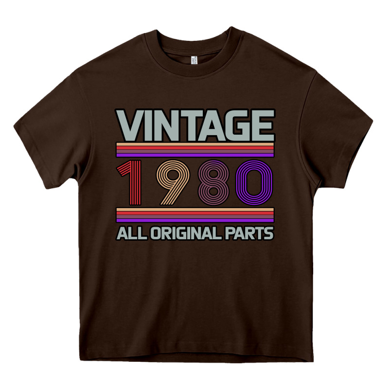 Vintage 1980 Birthday Heavy Core Tee by Bettercallsaul | Teevron