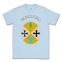 Dusty Blue Calabria Coat of arms  Flag souvenir Italy Classic Tee - longCreatives