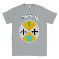 Heather Grey Calabria Coat of arms  Flag souvenir Italy Classic Tee - longCreatives
