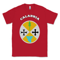 Red Calabria Coat of arms  Flag souvenir Italy Classic Tee - longCreatives