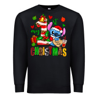 Black my first christmas stitch Premium Sweatshirt - AdoDesignShop