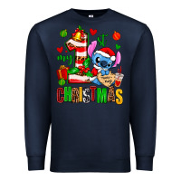 Navy my first christmas stitch Premium Sweatshirt - AdoDesignShop