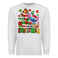 Oatmeal Heather my first christmas stitch Premium Sweatshirt - AdoDesignShop