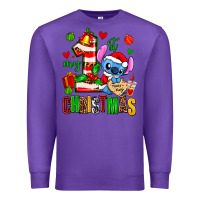 Purple my first christmas stitch Premium Sweatshirt - AdoDesignShop