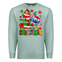 Seafoam my first christmas stitch Premium Sweatshirt - AdoDesignShop