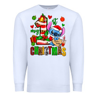 White my first christmas stitch Premium Sweatshirt - AdoDesignShop