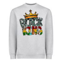 Heather Grey black king Heavyweight Sweatshirt - SublimationCraftShop